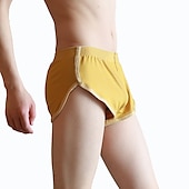 cheap Men&#039;s Boxers Underwear-Men&#039;s 1pack Boxer Briefs Underwear Boxers Underwear Ruffle Basic Cotton Pure Color Mid Waist Black White