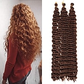 cheap Crochet Hair-22 Inch Ocean Wave Crochet Hair 3 packs Wave Deep Twist Braiding Hair Deep Ripple Crochet Synthetic Braids Hair Extension  22inch 3packs