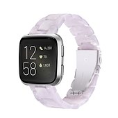 economico Cinturini per orologi Fitbit-Cinturino per orologio  per Fitbit Versa 2 / Versa Lite / Versa SE / Versa Resina Sostituzione Cinghia Da donna Chiusura in metallo Fibbia in acciaio inossidabile Bracciale a catena Polsino
