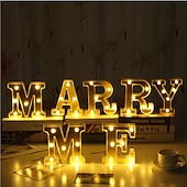 ieftine Lumini decorative-26 de litere alfabet lumina 3d nightlight litere caseta luminoasa cu led lumina de noapte revelion aa alimentat cu baterii