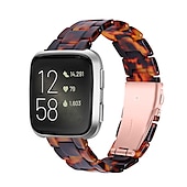 economico Cinturini per orologi Fitbit-Cinturino per orologio  per Fitbit Versa 2 / Versa Lite / Versa SE / Versa Resina Sostituzione Cinghia Da donna Chiusura in metallo Fibbia in acciaio inossidabile Bracciale a catena Polsino