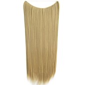 cheap Synthetic  Extensions-24inch 50grams 100grams Synthetic Hair Extension Gradual Color Brown Gray Blonde String Halo Hairpieces Extensions