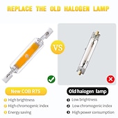 זול נורות תירס לד-4 יחידות r7s t3 נורת led cob ניתנת לעמעום j78 78 מ&quot;מ 5 ואט j118 118 מ&quot;מ 10 וואט הלוגן שווה ערך כפול קצה אור נוף מבול 110 וולט 220 וולט