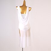 abordables Tenues de danse latine-danse salsa danse latine robe cristaux / strass femme performance sans manches spandex