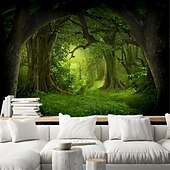 cheap Wallpaper-Cool Wallpapers Nature Forest Wallpaper Wall Mural Wall Sticker Covering Print Peel and Stick Removable Self Adhesive Secret Forest PVC / Vinyl Home Decor