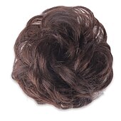 baratos Extensões de cabelo com gancho-wodemate 100% cabelo humano coque 1 pcs pedaço de cabelo bagunçado extensão de cabelo coque cacheado natural para mulheres / crianças
