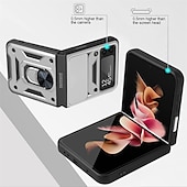 Χαμηλού Κόστους Samsung Θήκη-τηλέφωνο tok Για Samsung Galaxy Z Flip 7 Z Flip 5 Z Flip 4 Z Flip 3 Υψηλής Αντοχής Βάση δαχτυλιδιών Προστασία από τη σκόνη Ανθεκτική σε πτώσεις Μονόχρωμο TPU