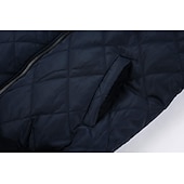 cheap Men&#039;s Downs &amp; Parkas-Men&#039;s Bomber Quilted Jacket Diamond Padded Jacket Winter Outdoor Chunky Varsity Flight Windproof Warm Trench Coat Top Quilted Seams Cotton Outwear Overcoat Full Zipper Camping Hiking Hunting Fishing