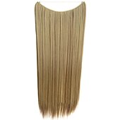 cheap Synthetic  Extensions-24inch 50grams 100grams Synthetic Hair Extension Gradual Color Brown Gray Blonde String Halo Hairpieces Extensions
