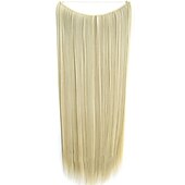 cheap Synthetic  Extensions-24inch 50grams 100grams Synthetic Hair Extension Gradual Color Brown Gray Blonde String Halo Hairpieces Extensions