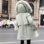 billiga Puffers &amp; Parka-Dam Vinterkappa Vinterjacka Hoodiejacka Anorak Skola Utomhus Alla hjärtans dag Höst Vinter Normal Täcka Normal Håller värmen Andningsfunktion Enkel Ledigt vardag Bekväm Jacka Långärmad Ensfärgat Ren