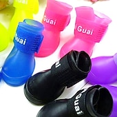 economico Stivali &amp; Protettori per Zampe-Prodotti per cani Prodotti per roditori Scarpe Scarpe e stivali Stivali / scarpette per cani Stivali da pioggia Stivali da pioggia N / D Per animali domestici Gomma da cancellare Nero