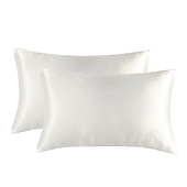 cheap Sheets &amp; Pillowcase-Set of 2 Pcs Silk Satin Pillowcase for Hair and Skin Slip, Pillow Cases for Standard/Queen/King Size - Satin Cooling Pillow Covers with Envelope Closure Suit