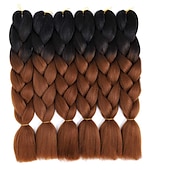 cheap Crochet Hair-Synthetic Braiding Hair Ombre Braids Hair Jumbo Braiding Hair Extensions for Box Twist Braiding 24inch 3packs