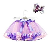 preiswerte Kindertanzkleidung-Tanzkleidung für Kinder Tutu Kleid Kopfbedeckung Farbaufsatz Tüll Pailletten Mädchen Leistung Normal Tüll Polyester