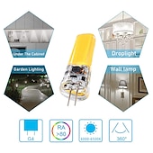 cheap LED Bi-pin Lights-10PCS 6PCS 2PCS G4 G9 E14 LED Bulb 5W Replaces 50W Halogen Bulb 2508-COB Mini Bulb for Cabinet Landscape Chandelier Light Appliance Bulbs AC220V