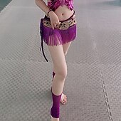 お買い得  ベリーダンスウェア-ベリーダンス ベルト その他 ビーズ タッセル 女性用 訓練 性能 ハイウエスト ポリエステル