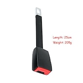 abordables Fundas de asiento para coche-2 piezas de extensión de cinturón de seguridad automático para automóvil, hebilla de extensión, clip de seguridad de 25 cm * 5 cm, cinturón de seguridad universal, clip de seguridad de modelado interi
