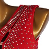 economico Abiti da Pattinaggio Artistico-Vestito da pattinaggio artistico Per donna Da ragazza Pattinaggio sul ghiaccio Vestiti Completi Bianco Blu marino scuro Rosso Floreale Scollatura posteriore Retato Elastene Elevata elasticità