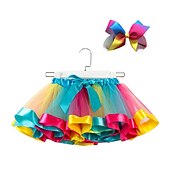 preiswerte Kindertanzkleidung-Tanzkleidung für Kinder Tutu Kleid Kopfbedeckung Farbaufsatz Tüll Pailletten Mädchen Leistung Normal Tüll Polyester