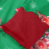 cheap Pajamas-Family Christmas Family Pajamas Pajamas Deer Sports Print Red Royal Blue Green Long Sleeve Mommy And Me Outfits Active Matching Outfits