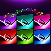 cheap WiFi&amp;Music Control-32.8ft 10m COB Bluetooth LED Smart Strip Lights Christmas Decor Music Sync RGB APP Color Changing for Bedroom Home TV Back Light DIY Décor