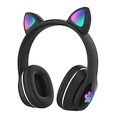 economico Cuffie on-ear e over-ear-Cuffie LED L400 Flash Con Orecchie di Gatto Carine Con Microfono Auricolare Bluetooth Over-Ear Cuffie Wireless per Gioco Musicale
