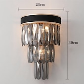 billige Vegglamper for innendørsbruk-krystall moderne vegglamper vegglamper grå gjennomsiktig soverom butikker kafeer krystall vegglampe 220-240v 110-120v 5 w
