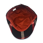 economico Cappelli da uomo-Per uomo Cappello basco Nero Rosso Cotone Bicolore La moda degli anni &#039;20 Informale Esterno Esterno Giornaliero A quadri Protezione solare Comfort Caldo Traspirante