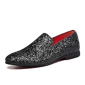 Men's Silver Glitter Loafers with Slip-On Design and Comfortable Sole - Perfect for Party and Formal Events 9