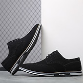 billige Semi-formell-oransje brogue oxfords for menn - skinnsko med behagelig sportssåle for daglig bruk og uformelle antrekk