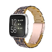 economico Cinturini per orologi Fitbit-Cinturino per orologio  per Fitbit Versa 2 / Versa Lite / Versa SE / Versa Resina Sostituzione Cinghia Da donna Chiusura in metallo Fibbia in acciaio inossidabile Bracciale a catena Polsino