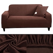 economico Copridivano-Copridivano elasticizzato, copridivano jacquard bordeaux elastico, divano componibile, poltrona, divanetto a due posti, 4 o 3 posti, forma a L, morbido, resistente, lavabile (una federa gratuita)