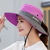 voordelige Outdoor Hoofddeksels-Hoed Voor heren Dames Zonnehoed Emmer hoed Wandelhoed draagbaar Ademend Sneldrogend voor Vissen Klimmen Strand Lapwerk Nylon Zomer