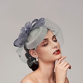 economico Fascinator-Piume  Fascinatori in rete  Cappelli  Copricapo con piuma  Cappello  Fiore 1 PC Matrimonio  Corsa di cavalli  Giorno delle donne Copricapo Abito da impressionare Abito da gara 2025