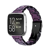 economico Cinturini per orologi Fitbit-Cinturino per orologio  per Fitbit Versa 2 / Versa Lite / Versa SE / Versa Resina Sostituzione Cinghia Da donna Chiusura in metallo Fibbia in acciaio inossidabile Bracciale a catena Polsino