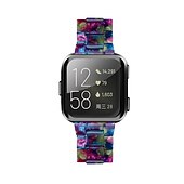 economico Cinturini per orologi Fitbit-Cinturino per orologio  per Fitbit Versa 2 / Versa Lite / Versa SE / Versa Resina Sostituzione Cinghia Da donna Chiusura in metallo Fibbia in acciaio inossidabile Bracciale a catena Polsino