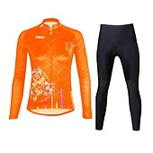 economico Set di abbigliamento da donna-Per donna Manica lunga Maglia con pantaloni da ciclismo Gonna da ciclismo Estate Licra Poliestere Verde Nero Viola Divertente Bicicletta Completo tuta Pad 3D Traspirante Resistente ai raggi UV