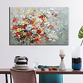 ieftine Picturi Florale/Botanice-pictură în ulei realizată manual pictată manual artă de perete mari dimensiuni abstracte flori simple decor decor pânză rulată fără cadru neîntins