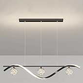 baratos Luzes pendentes-100 cm estilo nórdico luz pendente led metal pintado com acabamentos modernos 220-240v
