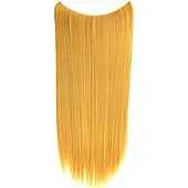 cheap Synthetic  Extensions-24inch 50grams 100grams Synthetic Hair Extension Gradual Color Brown Gray Blonde String Halo Hairpieces Extensions