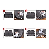 economico Poltrone reclinabili e poltrone wingback-copridivano reclinabile componibile fodera 1 set di 6 pezzi microfibra elasticizzata alta elasticità bordeaux rosso velluto di alta qualità copridivano copridivano per 2 posti cuscino divano