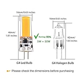 cheap LED Bi-pin Lights-10PCS 6PCS 2PCS G4 G9 E14 LED Bulb 5W Replaces 50W Halogen Bulb 2508-COB Mini Bulb for Cabinet Landscape Chandelier Light Appliance Bulbs AC220V