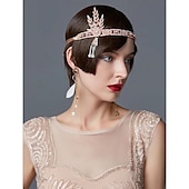 ieftine Accesorii și altele-Retro / vintage Urlați 20 de ani Anii 1920 Accesoriu de Păr Bandană Adolescentă Gatsby Charleston Gentlewoman Franjuri Mată Ciucure Haine Bal Pentru femei Halloween Mascaradă Petrecere Birou