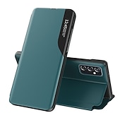 cheap Samsung Cases-Phone Case For Samsung Galaxy S24 S22 S21 S20 Plus Ultra A54 A34 A14 A72 S10 S9 A52 A22 S25 Ultra Flip with Stand Holder Magnetic Dustproof Solid Colored TPU
