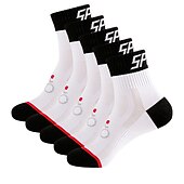 cheap Cycling Clothing Accessories-Compression Socks Athletic Sports Socks Crew Socks Cycling Socks Men's Football / Soccer Cycling / Bike Breathable Wearable 1 Pair Winter Solid Color Chinlon Black White Orange M L XL
