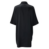 женская пижама ночная рубашка платье pjs чистый цвет мода простой комфорт вечеринка дом кровать атлас v-образный вырез половина рукава лето весна Недорогие Женские ночные рубашки и сорочки-женская пижама ночная рубашка платье pjs чистый цвет мода простой комфорт вечеринка дом кровать атлас v-образный вырез половина рукава лето весна