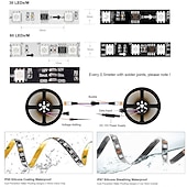 cheap WiFi&amp;Music Control-Addressable Dream color RGBIC WiFi Bluetooth LED Light Strip 5~10m 16.4~32.8ft Waterproof 5050SMD Work with Alexa Google Assistant