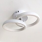 voordelige Inbouw- &amp; semi-inbouwmontage-1-licht 24cm led plafondlamp cirkelvormig ontwerp eenvoudige ring gang lamp aluminium voor slaapkamer lamp logeerkamer balkon 110-120/220-240 22w