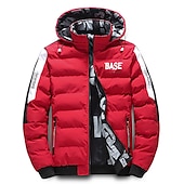 abordables Manteaux &amp; vestes-Homme Manteau d&#039;hiver Veste d&#039;Hiver Doudoune Veste matelassée Poche Full Zip Imprimer Extérieur Plein Air du quotidien Normal Sportif Décontractées Chaud Respirable Automne Hiver Lettre Noir Jaune